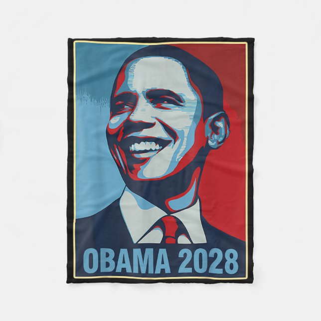 Obama Vintage President 2028 Obama _27  Fleece Blanket (Front)