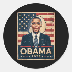 Obama Vintage President 2028 Obama 6 Classic Round Sticker