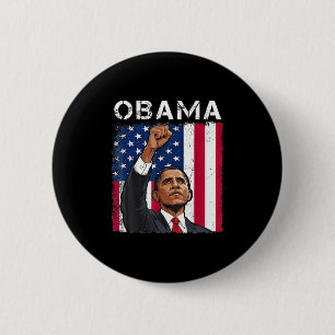 Obama Vintage President 2028 Obama Retro Flag Amer 6 Cm Round Badge