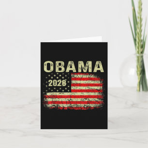 Obama Vintage President 2028 Obama Retro Flag Amer Card