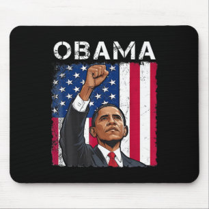 Obama Vintage President 2028 Obama Retro Flag Amer Mouse Mat