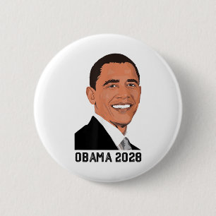 Obama Vintage Retro Patriotic 2028 Political Prote 6 Cm Round Badge
