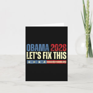 Obama Vintage Retro Patriotic 2028 Political Prote Card
