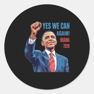 Obama Vintage Retro Patriotic 2028 Political Prote Classic Round Sticker