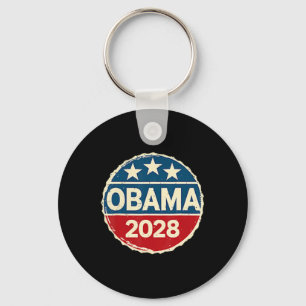 Obama Vintage Retro Patriotic 2028 Political Prote Key Ring