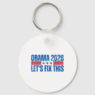 Obama Vintage Retro Patriotic 2028 Political Prote Key Ring