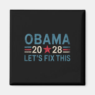 Obama Vintage Retro Patriotic 2028 Political Prote Magnet