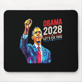 Obama Vintage Retro Patriotic 2028 Political Prote Mouse Mat