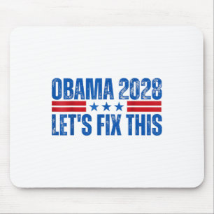 Obama Vintage Retro Patriotic 2028 Political Prote Mouse Mat