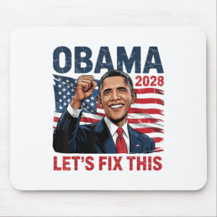 Obama Vintage Retro Patriotic 2028 Political Prote Mouse Mat