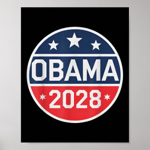 Obama Vintage Retro Patriotic 2028 Political Prote Poster