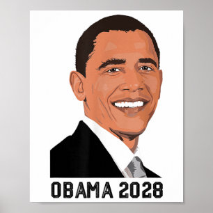 Obama Vintage Retro Patriotic 2028 Political Prote Poster