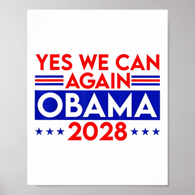 Obama Vintage Retro Patriotic 2028 Political Prote Poster (Front)