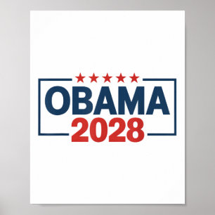 Obama Vintage Retro Patriotic 2028 Political Prote Poster