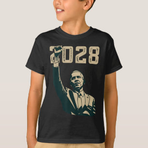 Obama Vintage Retro Patriotic 2028 Political Prote T-Shirt