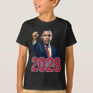 Obama Vintage Retro Patriotic 2028 Political Prote T-Shirt