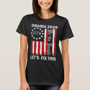 Obama Vintage Retro Patriotic 2028 Political Prote T-Shirt