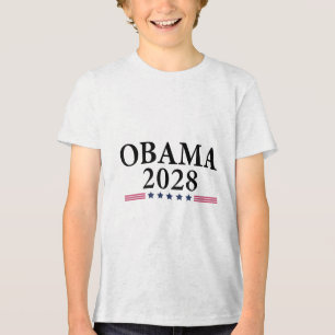 Obama Vintage Retro Patriotic 2028 Political Prote Tri-Blend Shirt