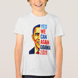 Obama Vintage Retro Patriotic 2028 Political Prote Tri-Blend Shirt