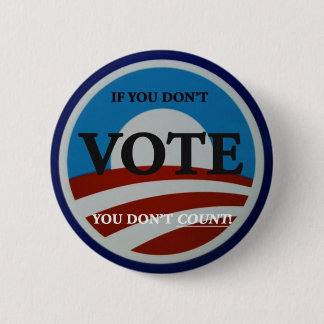 obama vote 6 cm round badge