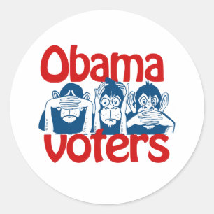 Obama Voters Classic Round Sticker