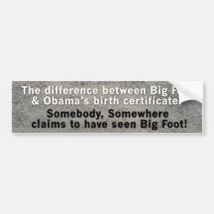 Obama vs Big Foot copy Bumper Sticker