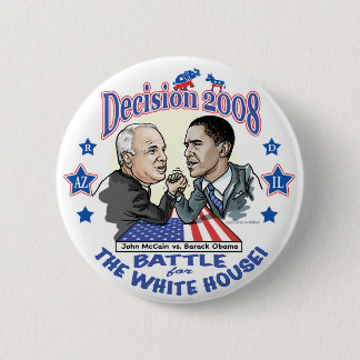 Obama vs McCain 2008 6 Cm Round Badge