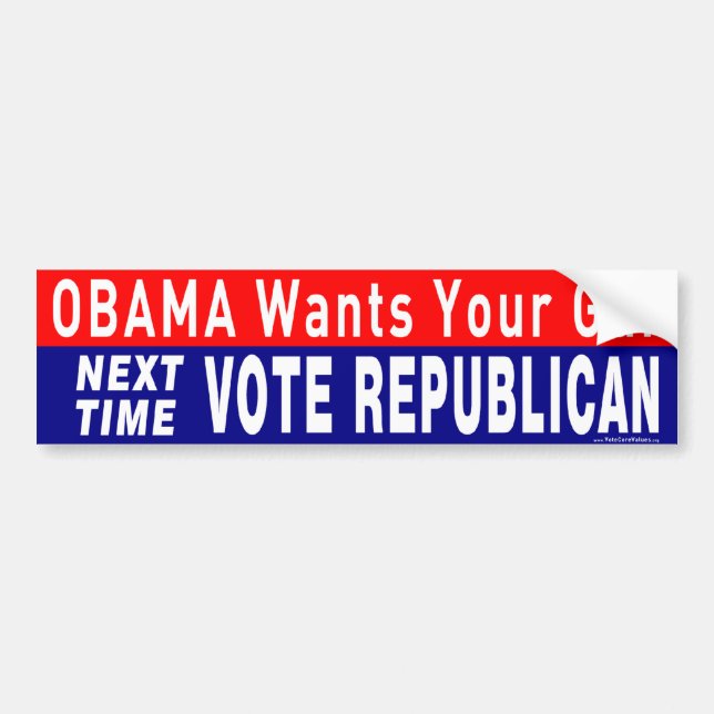 Obama Wants Your guns Bumper Sticker (Front)