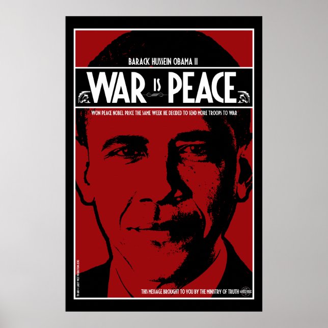 Obama: War Is Peace Poster (Front)