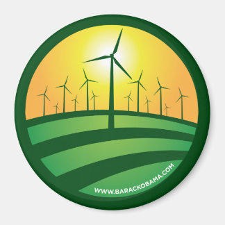 Obama Winds of Change 3x3 Round Magnet