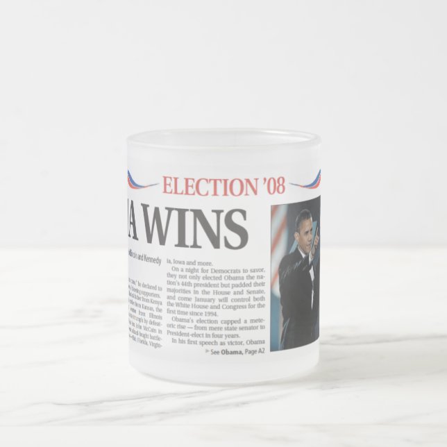 Obama Wins Mug (Center)