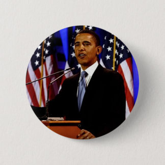 Obama-With Flags 6 Cm Round Badge