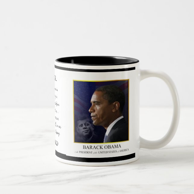 Obama with JFK - Coffee Mug - Customised (Right)