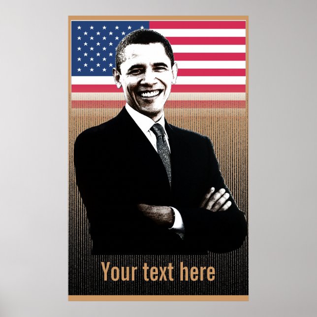 Obama with text - Poster - template (Front)