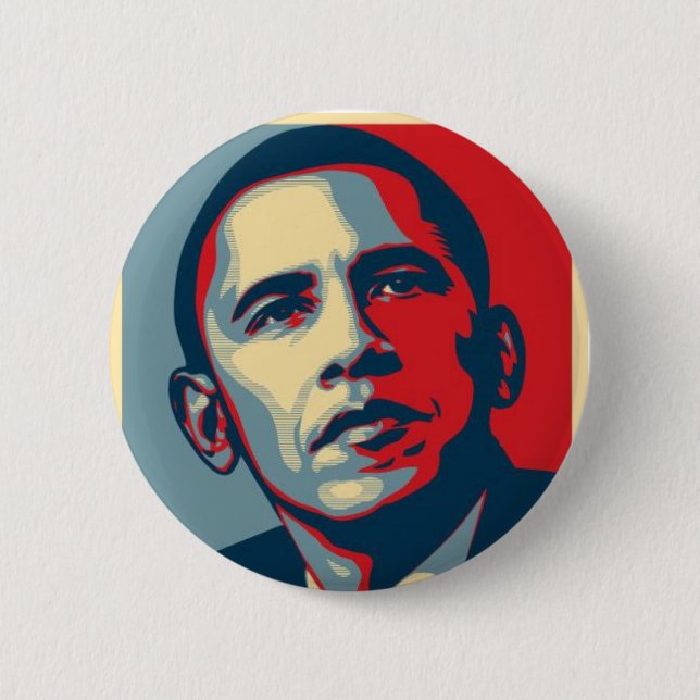 obama-yes-we-can 6 cm round badge (Front)