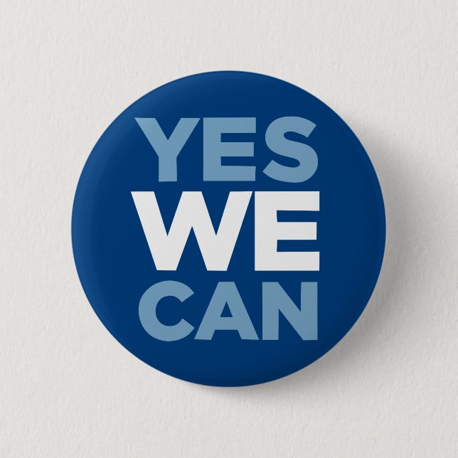 Obama - Yes We Can 6 Cm Round Badge (Front)