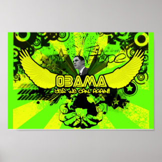 Obama (Yes We Can, Again!!) Poster