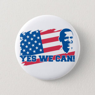 Lot of 10 Blue OBAMA Pins Michelle YES WE CAN Fist Bump Official Buttons