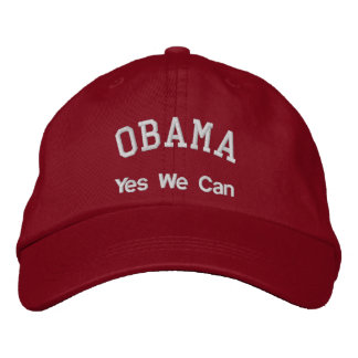 OBAMA, Yes We Can Embroidered Hat