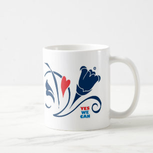 Obama - Yes We Can, Love Blossoms Mug, classic Coffee Mug