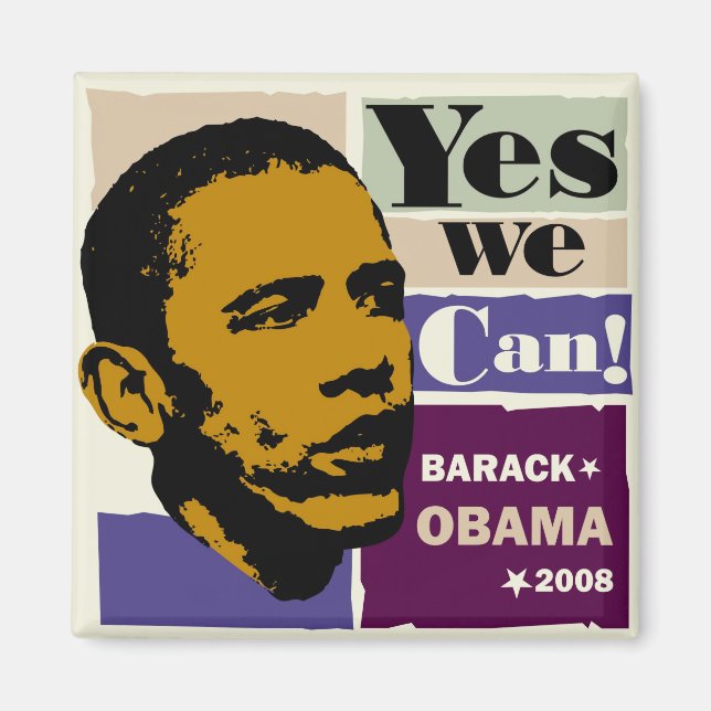 Obama Yes We Can! Magnet (Front)