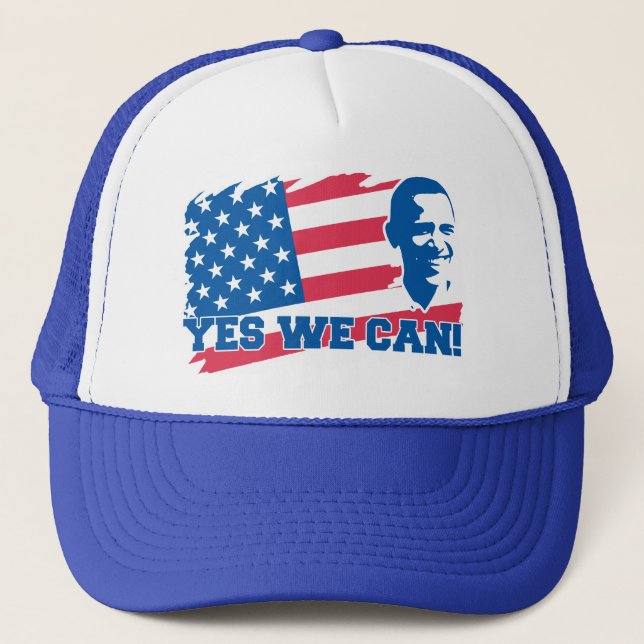 Obama Yes We Can Trucker Hat (Front)