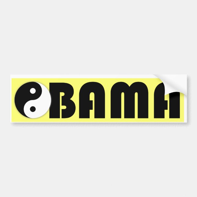 OBAMA, YIN YANG BUMPER STICKER (Front)