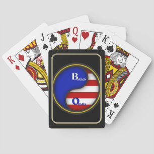 Obama YinYang Black Frame Bicycle® Play Playing Cards