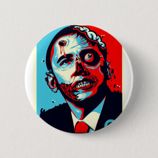 obama zombie 6 cm round badge