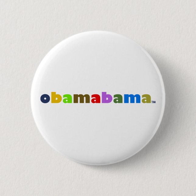 obamabama logo 6 cm round badge (Front)