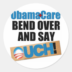 ObamaCare: Bend Over Classic Round Sticker