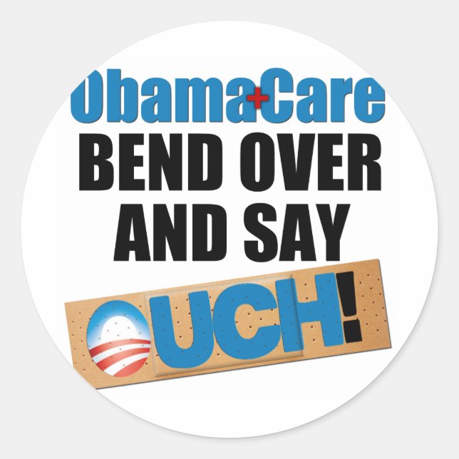 ObamaCare: Bend Over Classic Round Sticker (Front)