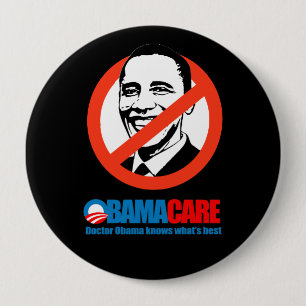 Obamacare - Doctor obama knows what's best 10 Cm Round Badge