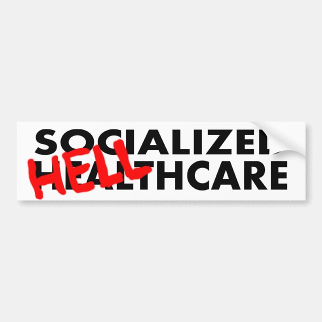 ObamaCare: HELLthcare Bumper Sticker (Front)